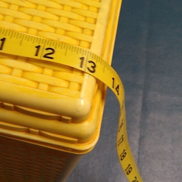 Vintage Yellow Woven Sewing Box Two trays Wil-hold by Wilson Cottagecore - Picture 13 of 13